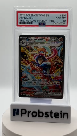 2024 Pokemon TWM En Special Illustration Rare #214 Greninja Ex PSA 10 GEM MINT - Image 2