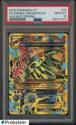 2015 Pokemon XY Ancient Origins #97 Primal Groudon Ex FA PSA 10 GEM MINT - Image 1