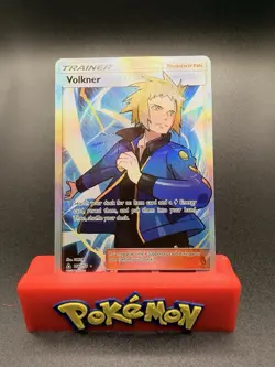 Pokemon TCG Volkner 156/156 Full Art Sun And Moon Ultra Prism NEAR MINT - Image 1