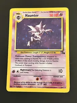 Pokemon Haunter Fossil Holo 6/62 Unlimited WOTC Clean Holo LP+ - Image 1