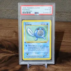1999 Pokemon 1st Edition Base Set Poliwag #59 PSA 10 GEM MINT - Image 1
