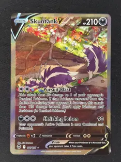 Skuntank V 181 Pokemon Silver Tempest 2022 NM 🔥🔥🔥 - Image 1