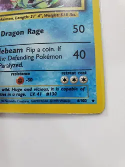 Gyarados 006/102 Base Set Holo HP Pokemon TCG - Image 4