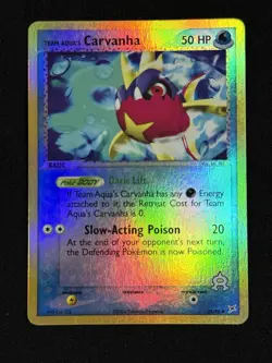 Carvanha #25/95 - Pokemon TCG - EX Team Magma vs. Team Aqua - Reverse Holo - NM - Image 1