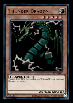 Thunder Dragon LCKC-EN067 Ultra Rare Legendary Collection Kaiba Yu-Gi-Oh NM - Image 1