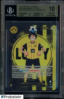 2025 ONE PIECE PROMOS BVB X ONE PIECE MATCH DAY 2025 #003 MONKEY D. LUFFY BGS 10 - Image 1