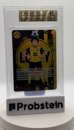 2025 ONE PIECE PROMOS BVB X ONE PIECE MATCH DAY 2025 #003 MONKEY D. LUFFY BGS 10 - Image 2