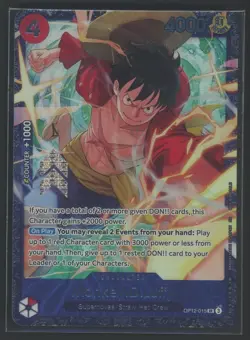Monkey D. Luffy OP12-015 Treasure Cup Promo Top Prize One Piece Card Game Sealed - Image 1