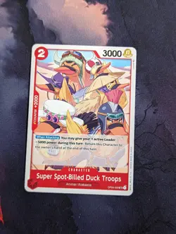 Super Spot-Billed Duck Troops OP04-009 UC One Piece Card TCG English - Image 1