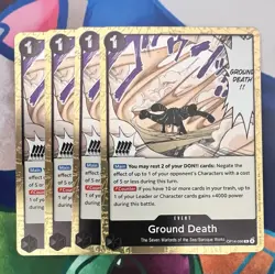 One Piece TCG Ground Death OP14-096 R Playset (x4 Cards) - Image 1