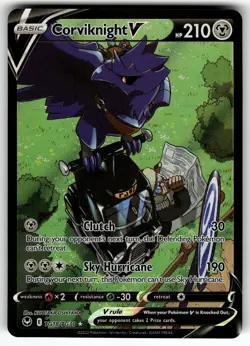 Corviknight V TG18/TG30 SWSH12: Silver Tempest Trainer Gallery NM Pokemon Card - Image 1