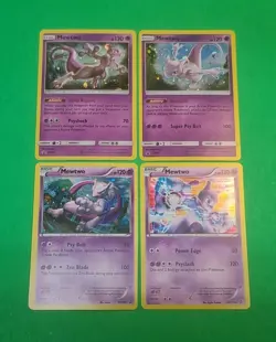 Pokemon Alternate Art Mewtwo Holographic Cards Lot Of 4 N Mint Condition Nice! - Image 5