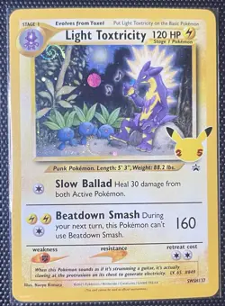AMAZING RAINBOW SWIRL Light Toxtricity SWSH137 Sword & Shield Promo Cards Holo - Image 2