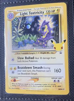AMAZING RAINBOW SWIRL Light Toxtricity SWSH137 Sword & Shield Promo Cards Holo - Image 3