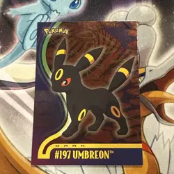 Umbreon #197 Blue Logo Topps Non Holo Foil TV Animation Pokemon Card - Image 1