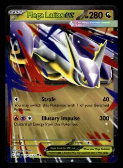 Mega Latias ex 100/132 Double Rare Mega Evolution Pokemon Card - Image 1