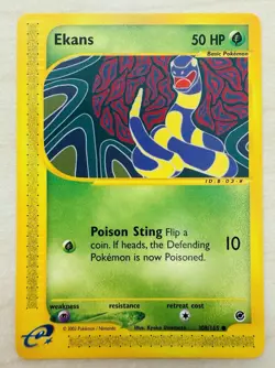 Ekans 108/165 - Expedition E-Reader Series WOTC Pokemon TCG Common Card NM-MT - Image 1