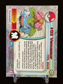 Topps Pokemon Card #03 Venusaur Blue Logo NM - Image 2