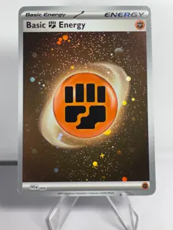 Pokemon Basic Energy 3 card set Lightning 004 Fighting 006 Metal 008 Holo Swirls - Image 5