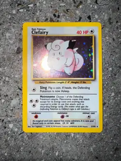Pokemon TCG Cards Clefairy 5/102 Base Set Holo Rare EXC - Image 3