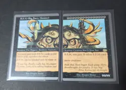 B.F.M. (BIG FURRY MONSTER) UNGLUED MTG NM Two Cards Magic Gathering - Image 1