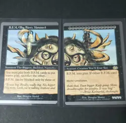 B.F.M. (BIG FURRY MONSTER) UNGLUED MTG NM Two Cards Magic Gathering - Image 4