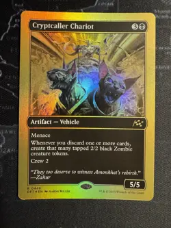 Cryptcaller Chariot FIRST PLACE Foil NM MTG Aetherdrift DFT DRC Magic - Image 1