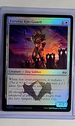 2025 MTG Magic The Gathering TDM Tarkir Dragonstorm Foil #12 Fortress Kin Guard - Image 1