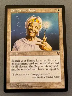 Enlightened Tutor Mirage MTG-Never Played Near Mint-Vintage Magic the Gathering - Image 1