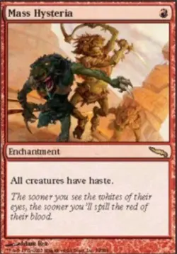 1x Mass Hysteria Moderate Play MTG Magic - Kid Icarus - - Image 1