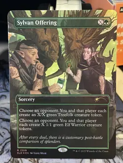 Sylvan Offering #1309 FOIL BORDERLESS NM MTG Secret Lair Drop Festival in a Box - Image 1