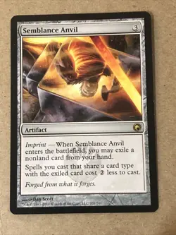 Semblance Anvil X1 Scars Of Mirrodin Ex Condition See Pics Front/Back - Image 1
