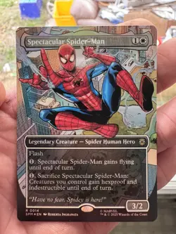 Spectacular Spider-Man (Borderless) Marvel's Spider-Man Foil SPM 0014 MTG Magic - Image 1