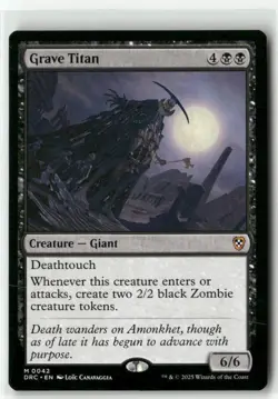 Grave Titan 42 Non-Foil NM MTG Commander: Aetherdrift Magic - Image 1