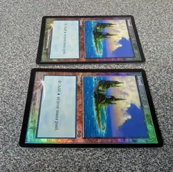 2X Magic The Gathering Island 338/350 Arena Promo Urza's Saga FOIL - Image 4