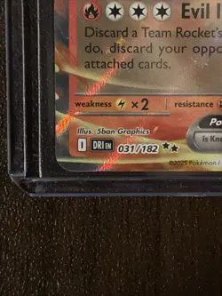 Pokemon TCG Team Rockets Moltres EX 031/182 Double Rare Destined Rivals Stamp - Image 5