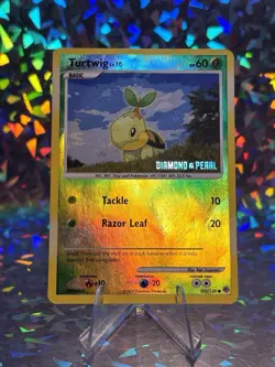 Pokemon TCG Card 2007 Diamond & Pearl - Turtwig 103/130 Reverse Holo HP/DMG - Image 1
