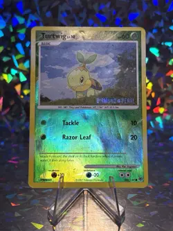 Pokemon TCG Card 2007 Diamond & Pearl - Turtwig 103/130 Reverse Holo HP/DMG - Image 2