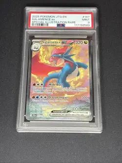 2025 Pokemon SV Journey Together #187 Salamence Ex SIR PSA 9 - Image 1