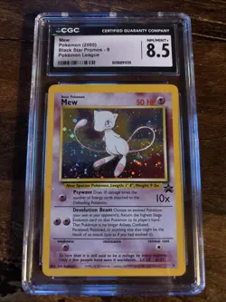 Black Stars Promo -8.5 MEW Pokemon League (2000) HOLO CGC 8.5 - Image 1