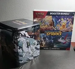 Pokemon Surging Sparks Booster Bundle With Collection Tin Sealed - Image 1