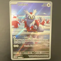 Pokemon Delibird 152/132 Me01: Mega Evolution Illustration Rare Holo 90HP TCG - Image 1