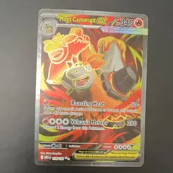 Pokemon Mega Camerupt EX 156/132 Me01: Mega Evolution Ultra Rare Holo 340HP TCG - Image 1