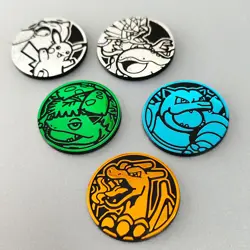 Pokemon TCG Charizard Venusaur Blastoise 3set Coin Official etc. 5Coins - Image 1