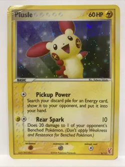 Plusle 6/12 Trainer Kit Cosmos Holo Rare Swirl Pokemon TCG NM/LP 2006 - Image 1