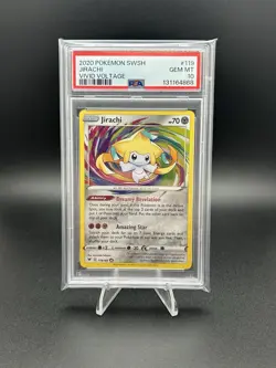 JIRACHI Amazing Rare 119/185 2020 Pokemon Vivid Voltage PSA 10 - Image 1