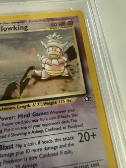 2000 Pokemon Neo Genesis 1st Edition Slowking #14 PSA 8 w/ Swirl - Image 3