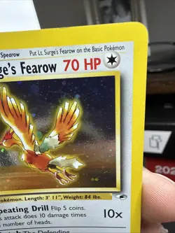 Pokemon TCG Lt. Surge's Fearow Holo Rare Gym Heroes w/ Lt. Surge’s Spearow addon - Image 5