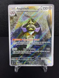Aegislash 210/182 Sv04: Paradox Rift Holo Illustration Rare IR Pokemon TCG - Image 1
