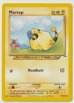 MAREEP 75/105 COMMON NEO DESTINY POKEMON MP - Image 1